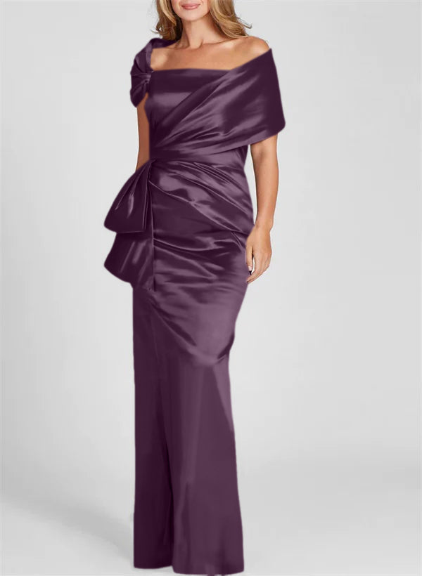 Robes de Mère de la Mariée Fourreau/Colonne à Épaules Dénudées et Longueur Au Sol