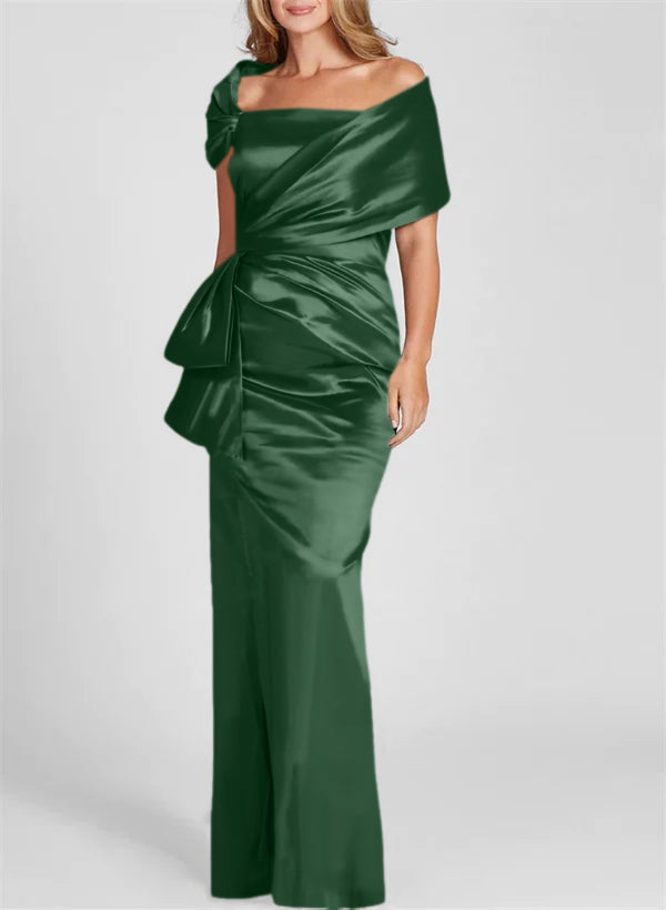 Robes de Mère de la Mariée Fourreau/Colonne à Épaules Dénudées et Longueur Au Sol