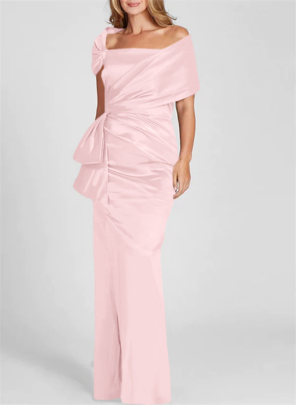 Robes de Mère de la Mariée Fourreau/Colonne à Épaules Dénudées et Longueur Au Sol