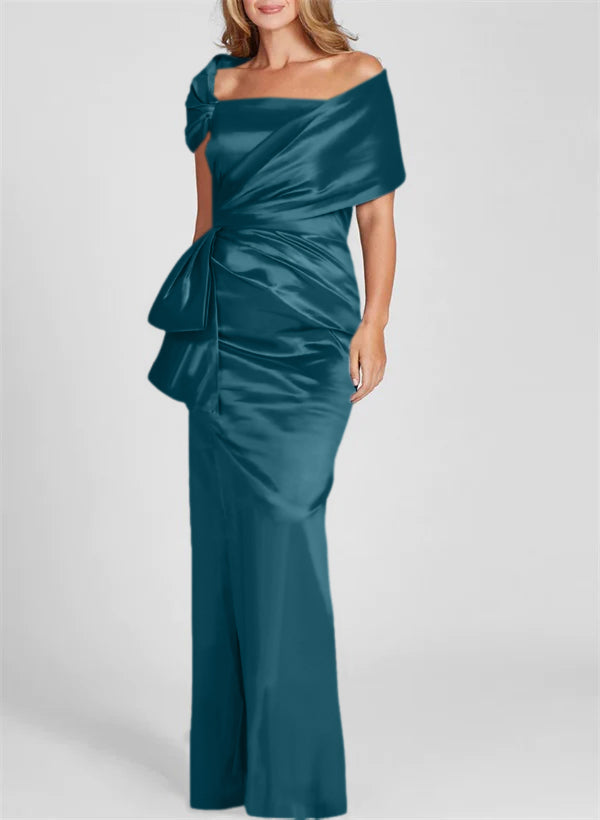 Robes de Mère de la Mariée Fourreau/Colonne à Épaules Dénudées et Longueur Au Sol