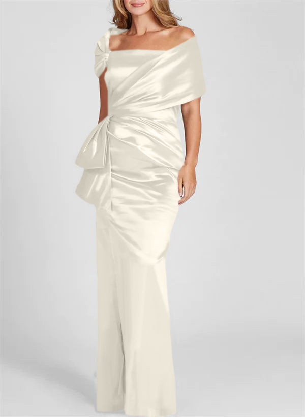 Robes de Mère de la Mariée Fourreau/Colonne à Épaules Dénudées et Longueur Au Sol