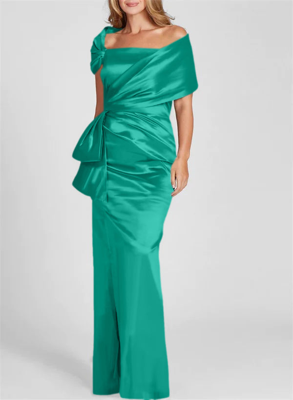 Robes de Mère de la Mariée Fourreau/Colonne à Épaules Dénudées et Longueur Au Sol