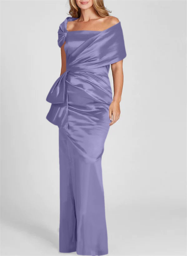 Robes de Mère de la Mariée Fourreau/Colonne à Épaules Dénudées et Longueur Au Sol
