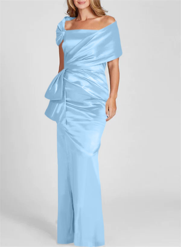 Robes de Mère de la Mariée Fourreau/Colonne à Épaules Dénudées et Longueur Au Sol
