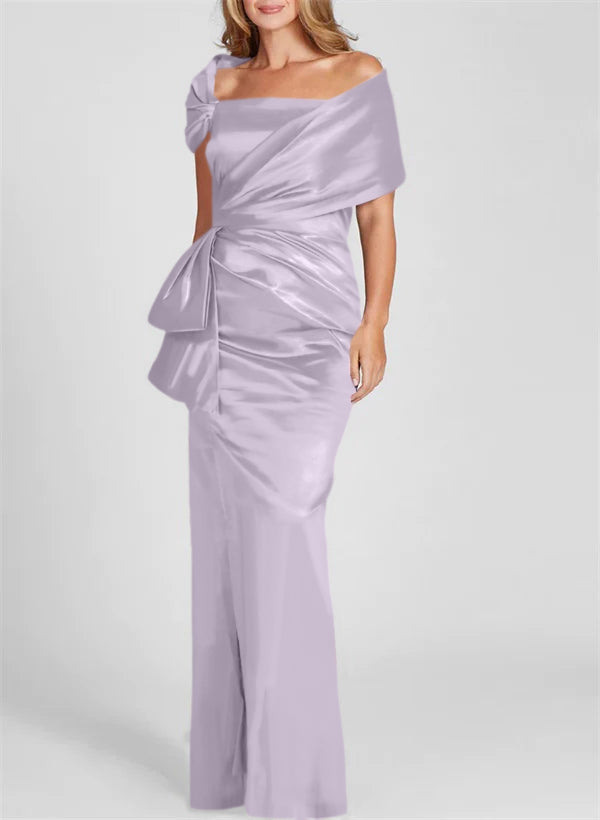 Robes de Mère de la Mariée Fourreau/Colonne à Épaules Dénudées et Longueur Au Sol