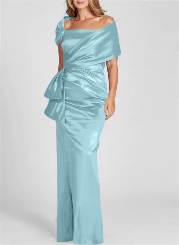 Robes de Mère de la Mariée Fourreau/Colonne à Épaules Dénudées et Longueur Au Sol