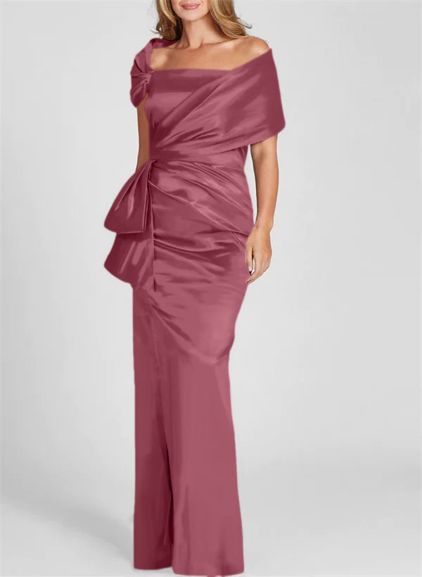 Robes de Mère de la Mariée Fourreau/Colonne à Épaules Dénudées et Longueur Au Sol