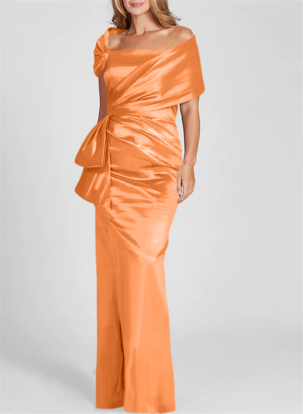 Robes de Mère de la Mariée Fourreau/Colonne à Épaules Dénudées et Longueur Au Sol