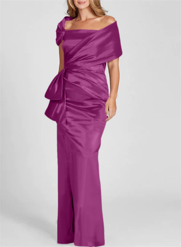 Robes de Mère de la Mariée Fourreau/Colonne à Épaules Dénudées et Longueur Au Sol