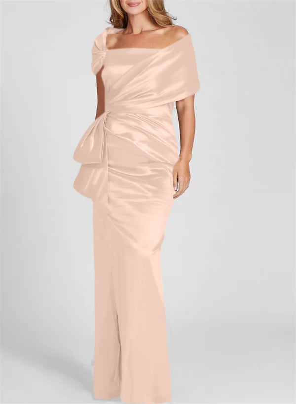 Robes de Mère de la Mariée Fourreau/Colonne à Épaules Dénudées et Longueur Au Sol