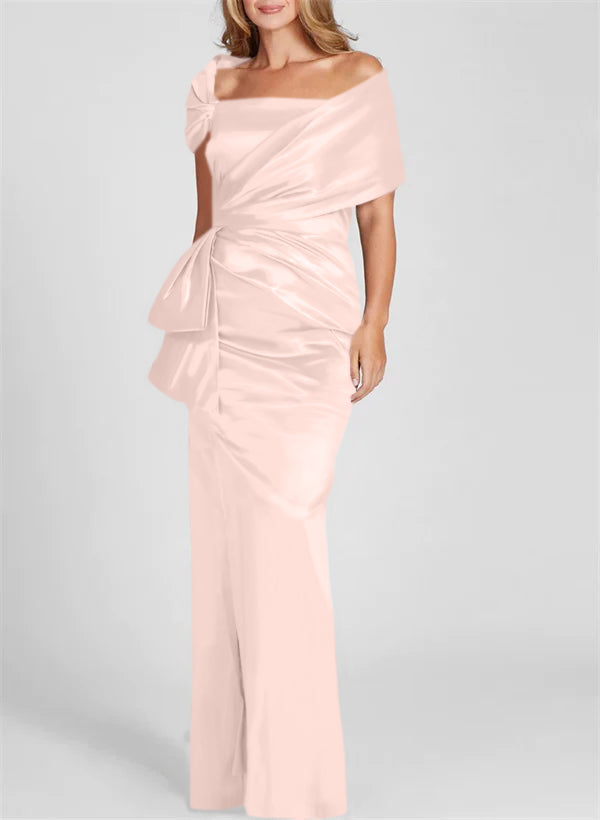 Robes de Mère de la Mariée Fourreau/Colonne à Épaules Dénudées et Longueur Au Sol