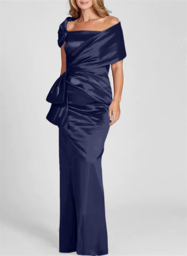 Robes de Mère de la Mariée Fourreau/Colonne à Épaules Dénudées et Longueur Au Sol