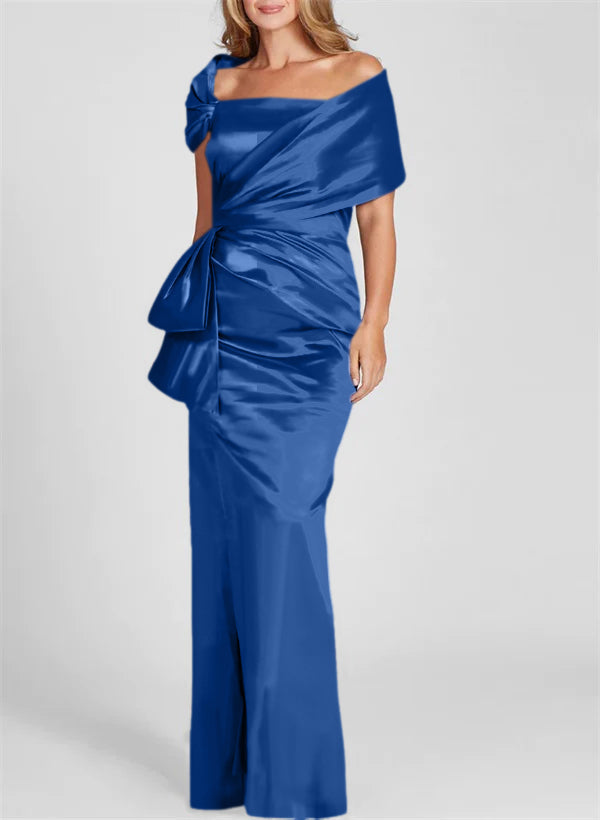 Robes de Mère de la Mariée Fourreau/Colonne à Épaules Dénudées et Longueur Au Sol