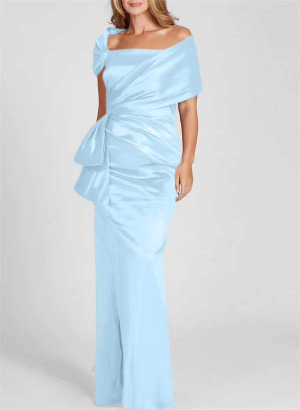 Robes de Mère de la Mariée Fourreau/Colonne à Épaules Dénudées et Longueur Au Sol