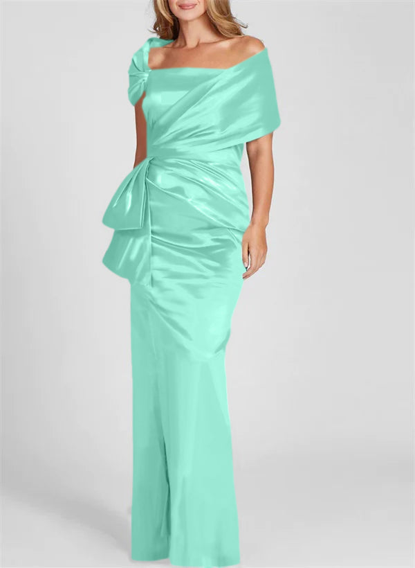 Robes de Mère de la Mariée Fourreau/Colonne à Épaules Dénudées et Longueur Au Sol