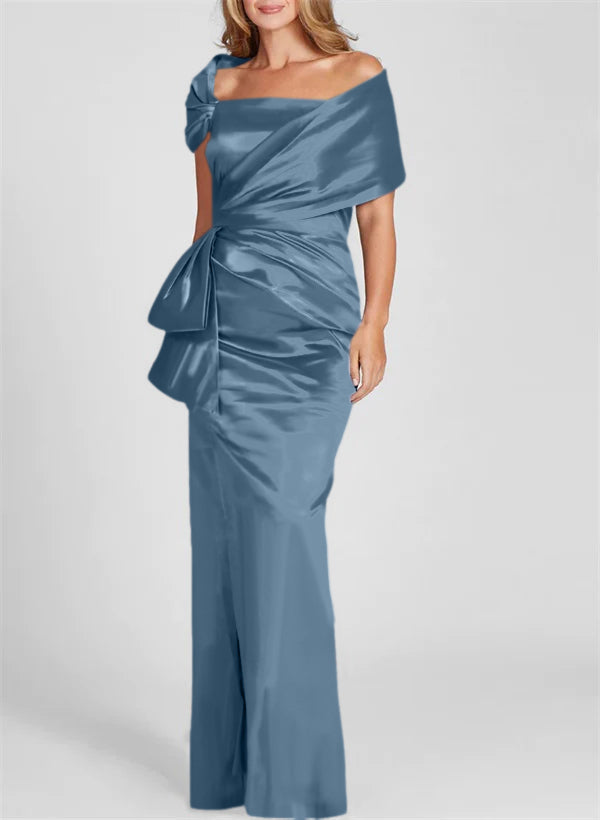 Robes de Mère de la Mariée Fourreau/Colonne à Épaules Dénudées et Longueur Au Sol