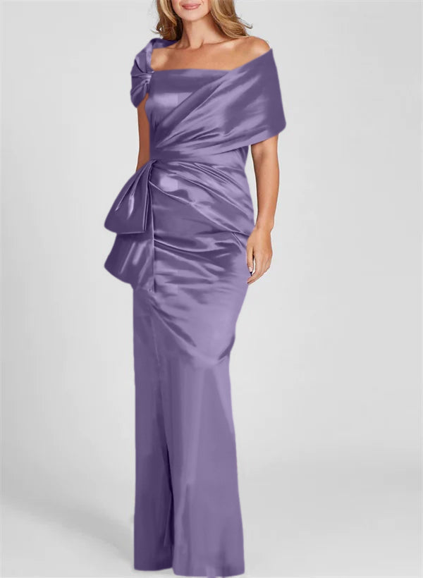 Robes de Mère de la Mariée Fourreau/Colonne à Épaules Dénudées et Longueur Au Sol