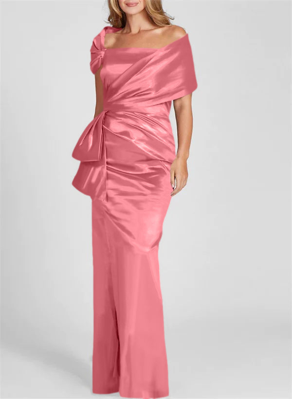 Robes de Mère de la Mariée Fourreau/Colonne à Épaules Dénudées et Longueur Au Sol