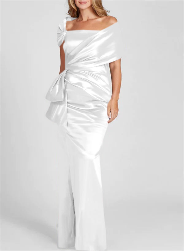Robes de Mère de la Mariée Fourreau/Colonne à Épaules Dénudées et Longueur Au Sol