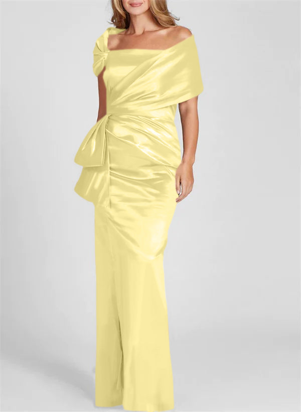 Robes de Mère de la Mariée Fourreau/Colonne à Épaules Dénudées et Longueur Au Sol