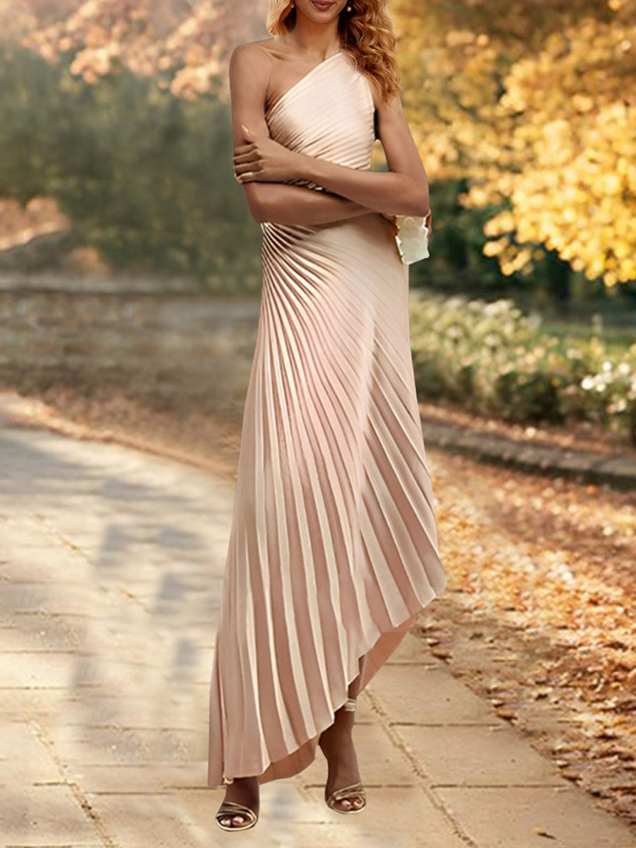 Robes de Mère de la Mariée Asymétriques à Une Épaule et à Une Ligne