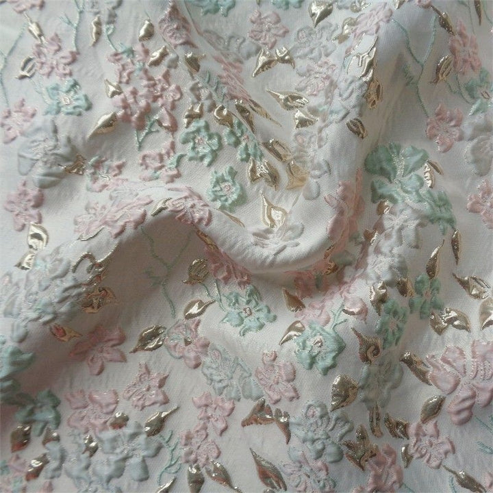 Robe mère de la mariée, Taille Plus, Ligne A/Princesse, Col Rond, Jacquard, Manches Courtes, Longueur au Sol, Perlage