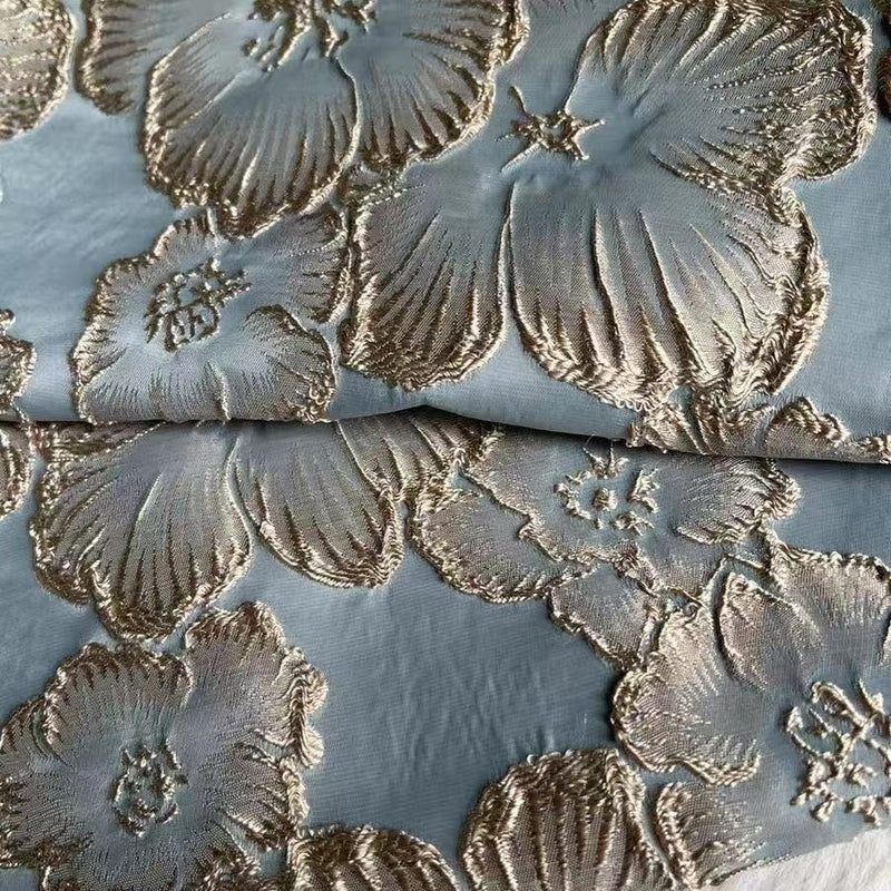 Robe mère de la mariée, Ligne A/Princesse, Une épaule nue, Jacquard, Sans Manches, Longueur au Sol, Volants, Florale