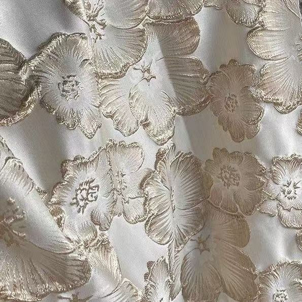 Robe mère de la mariée, Ligne A/Princesse, Une épaule nue, Jacquard, Sans Manches, Longueur au Sol, Volants, Florale