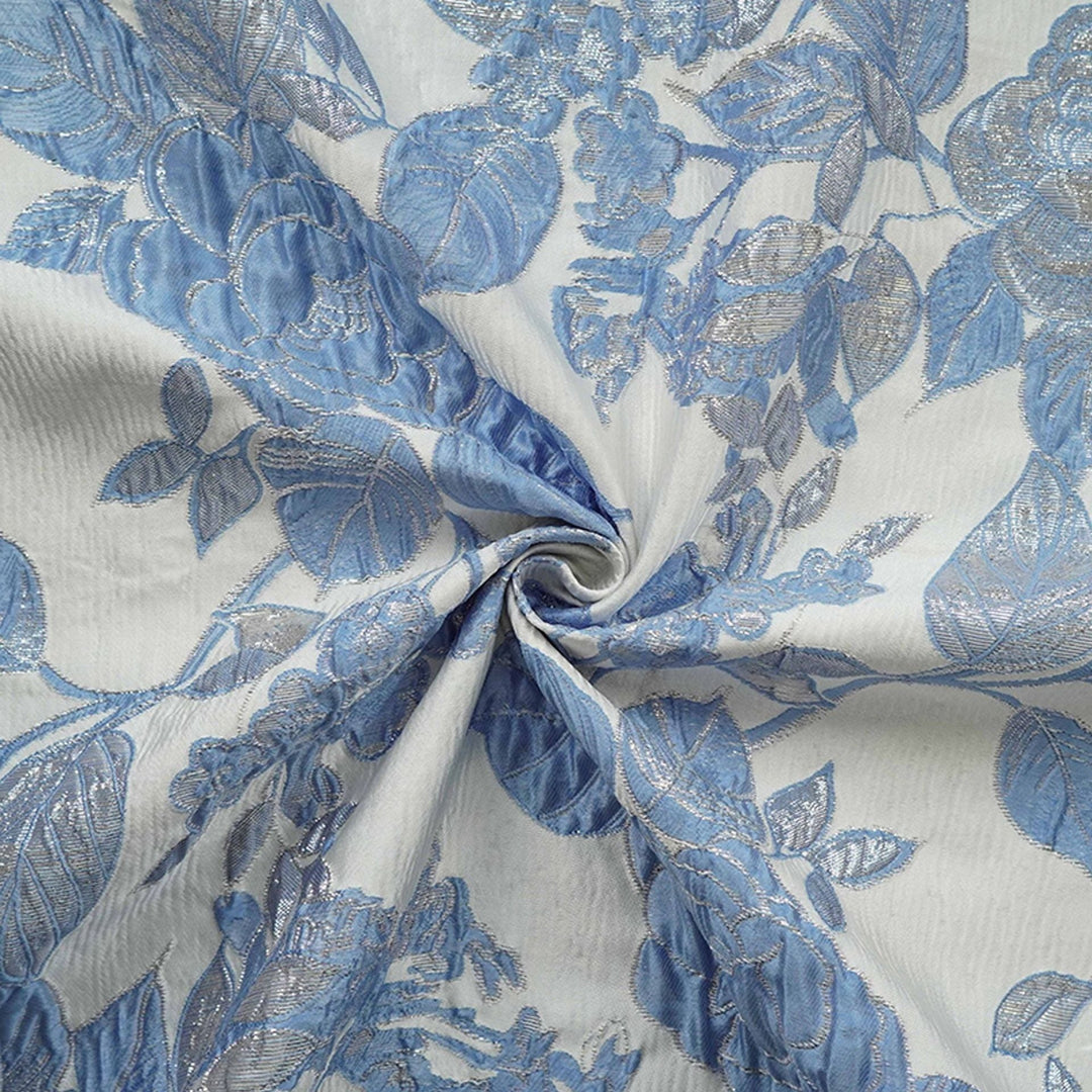 Ligne A/Princesse Col en V Jacquard Robe Cocktail Florale Longueur du Thé Sans Manches Formelle
