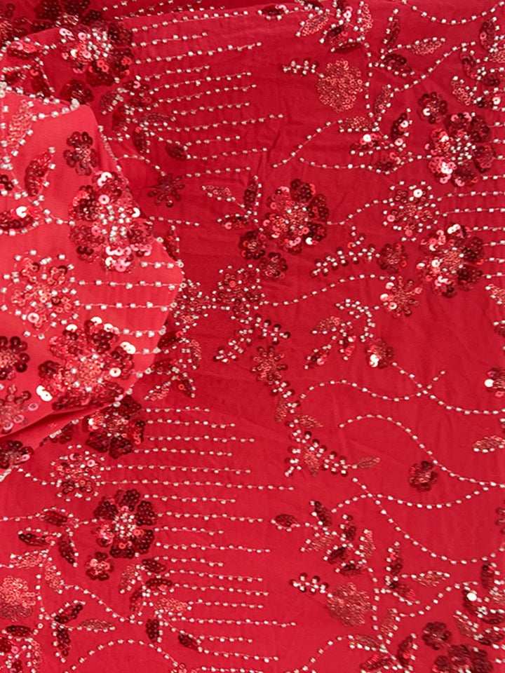 Robe Mère de la Mariée, Forme Droite/Colonne, Col Rond, Paillettes, Dentelle, Manches 3/4, Floral, Longueur à la Cheville