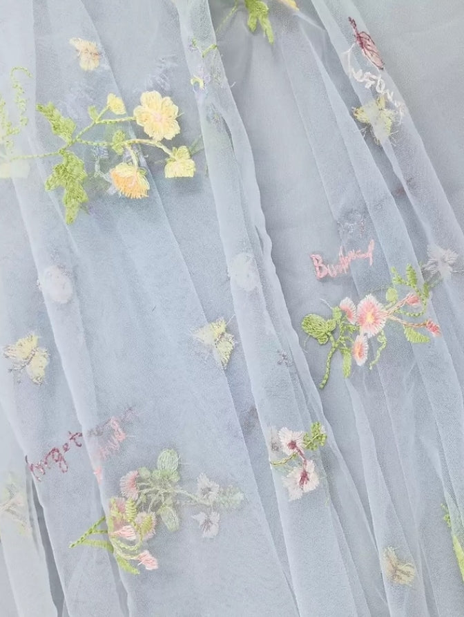 Tailleur 2 Pièces, Col en V, Mousseline, Costume-Pantalon Mère de la Mariée, Manches Courtes, Floral, Longueur à la Cheville