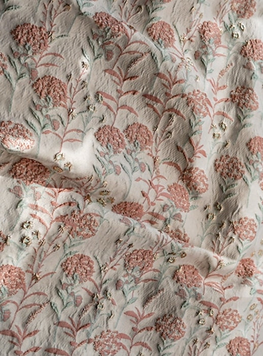 Robe Mère de la Mariée, Forme A-Ligne/Princesse, Col Rond, Jacquard, avec Fente Latérale, Manches Courtes, Floral, Longueur à la Cheville, Nœud