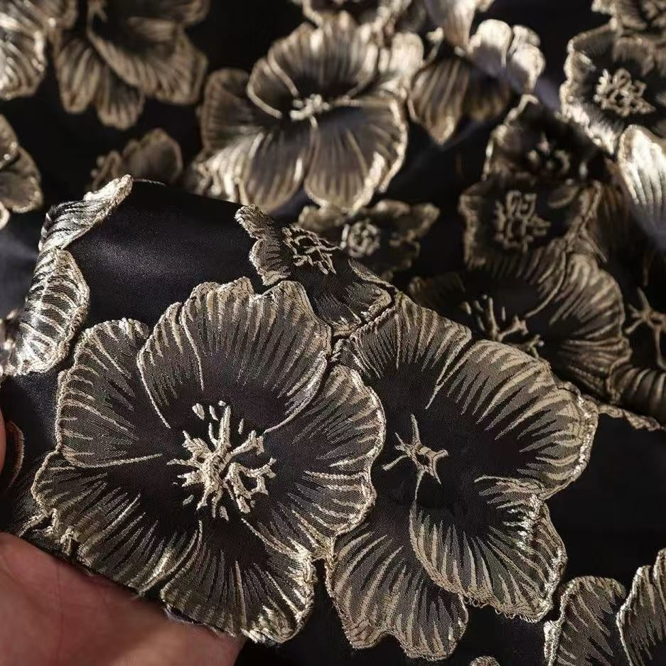 Robe Mère de la Mariée, Forme A-Ligne/Princesse, Col en V, Jacquard, Manches Courtes, Floral, Longueur à la Cheville