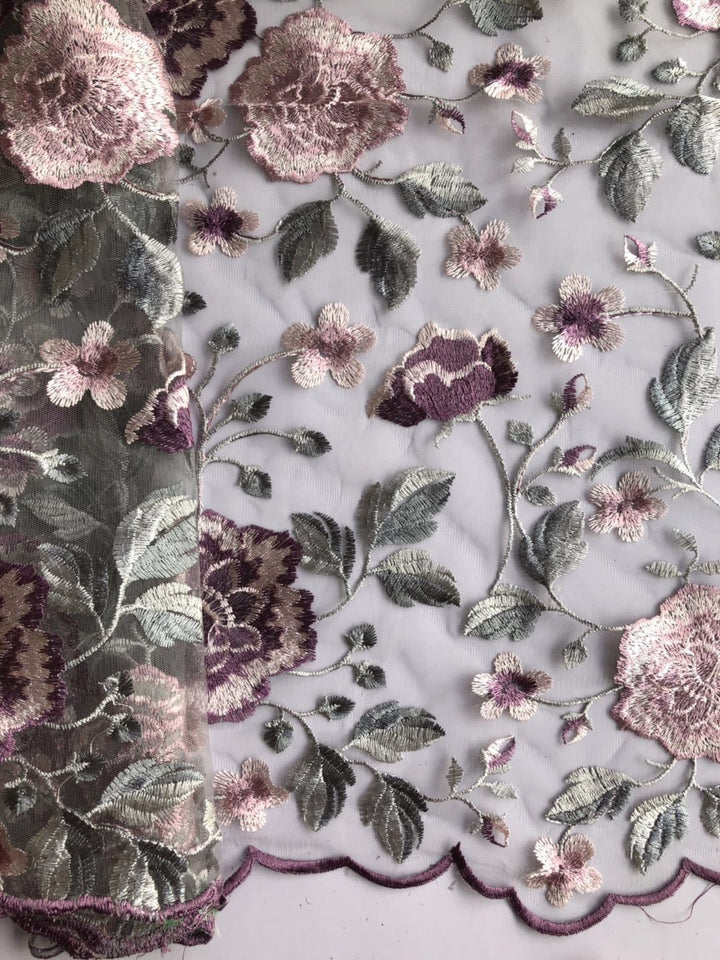 Robe Mère de la Mariée, Taille Plus, Trompette/Sirène, Col Rond, Dentelle Florale, Manches Courtes, Longueur au Sol, avec Ceinture