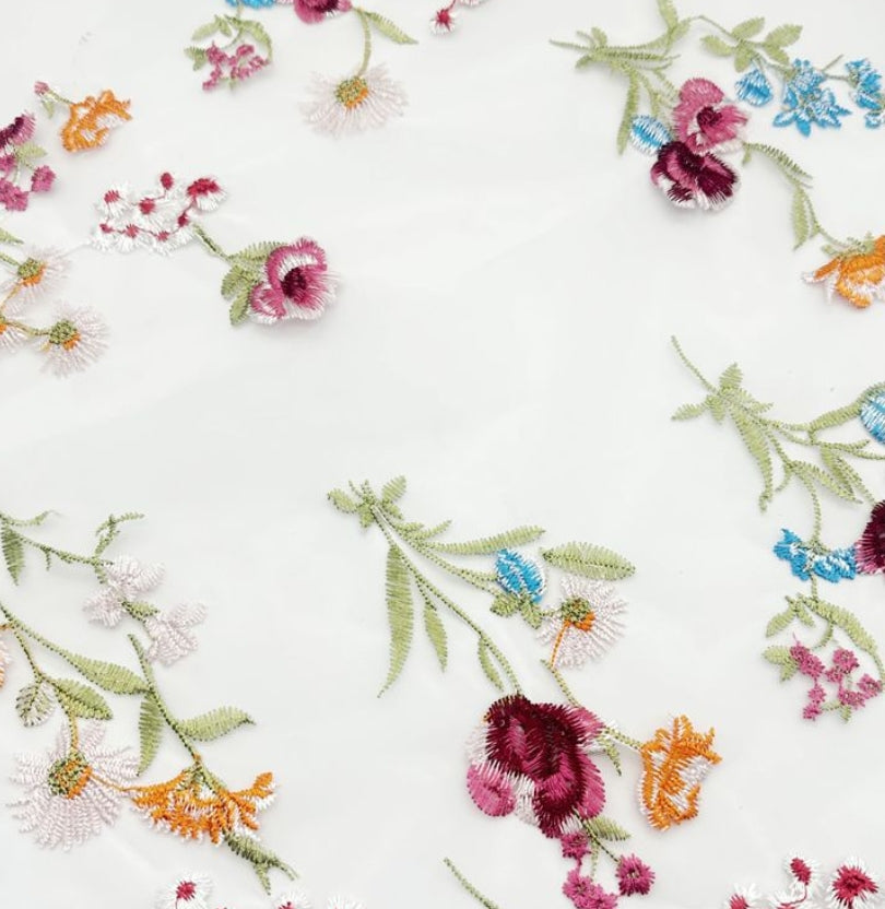 Robe Mère de la Mariée, Ligne A/Princesse, Col en V, Dentelle Florale, Manches 3/4, Longueur du Thé