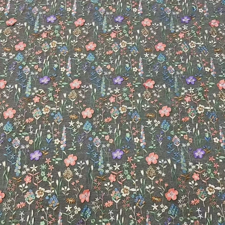 Robe Mère de la Mariée Ligne A/Princesse Dentelle Brodée Col V Manches Mi-Longues Longueur Midi