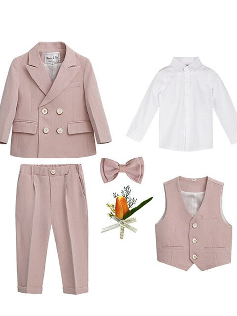 Ensemble de Costume et Blazer pour Garçon, Chemise et Pantalon à Manches Longues, 5 Racines, Ensemble de Costume de Mariage pour Garçon de 3 à 7 Ans