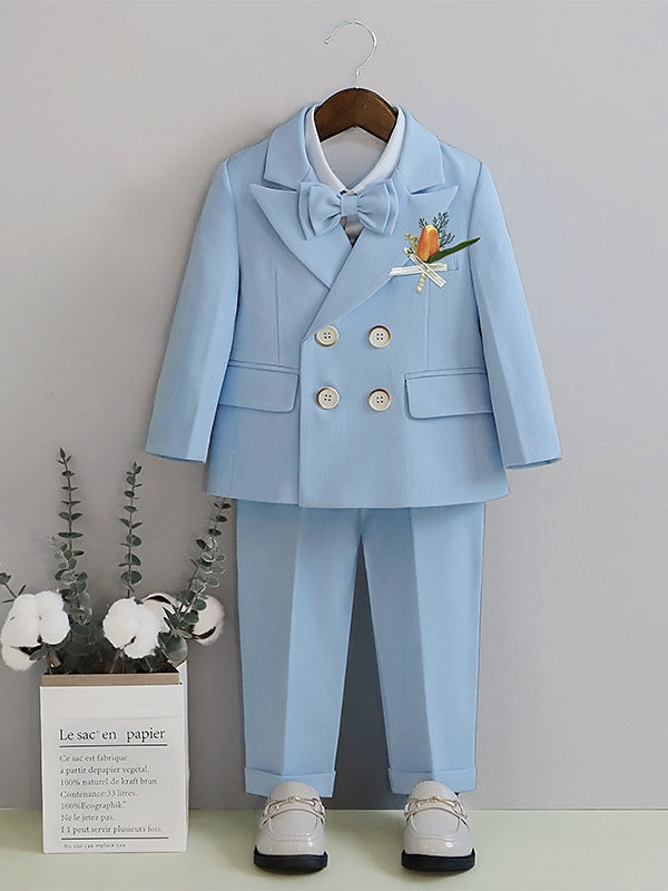Ensemble de Costume et Blazer pour Garçon, Chemise et Pantalon à Manches Longues, 5 Racines, Ensemble de Costume de Mariage pour Garçon de 3 à 7 Ans