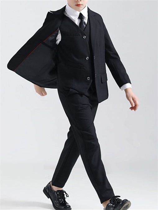 Ensemble de Vêtements pour Garçons, Costume et Blazer, 5 Pièces, Manches Longues, pour Occasions Spéciales, Mariage