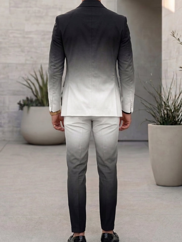 Costume 2 Pièces Simple-Boutonnage Un Bouton Manches Longues pour Hommes