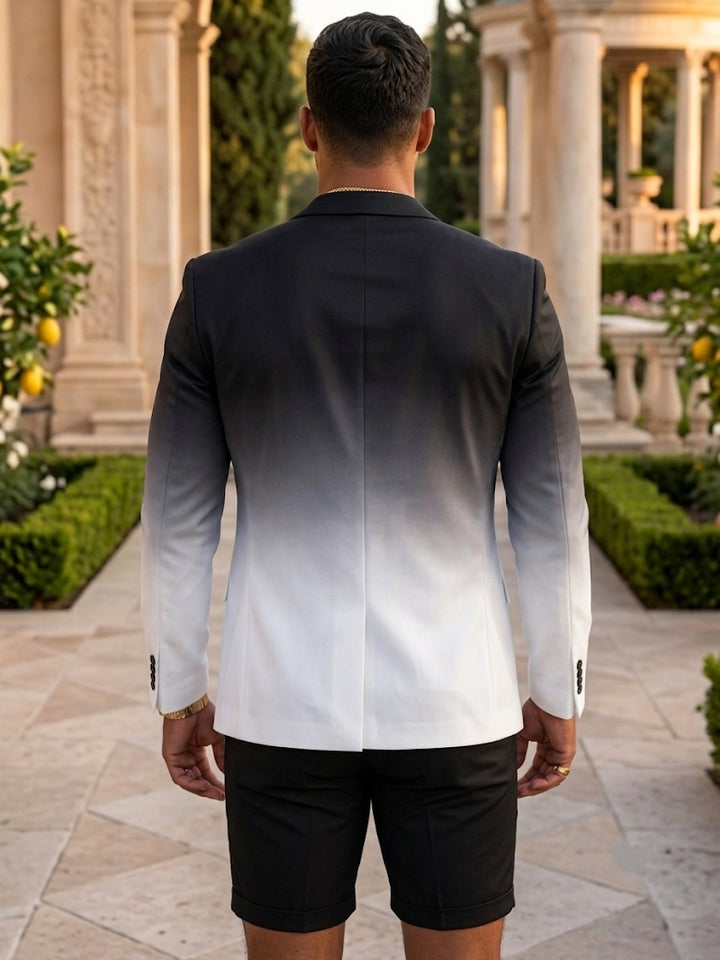 Costume 2 Pièces Fin Simple-Boutonnage 3 Boutons Manches Longues pour Hommes