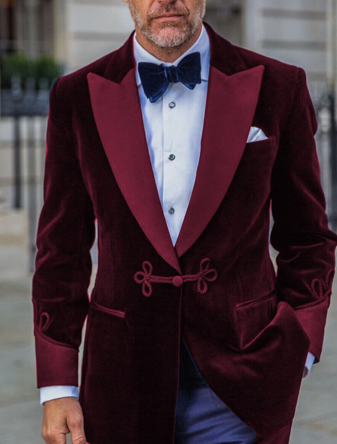 Veste formelle en velours à un bouton pour homme, coupe ajustée, vert, rouge, bleu, rose, violet