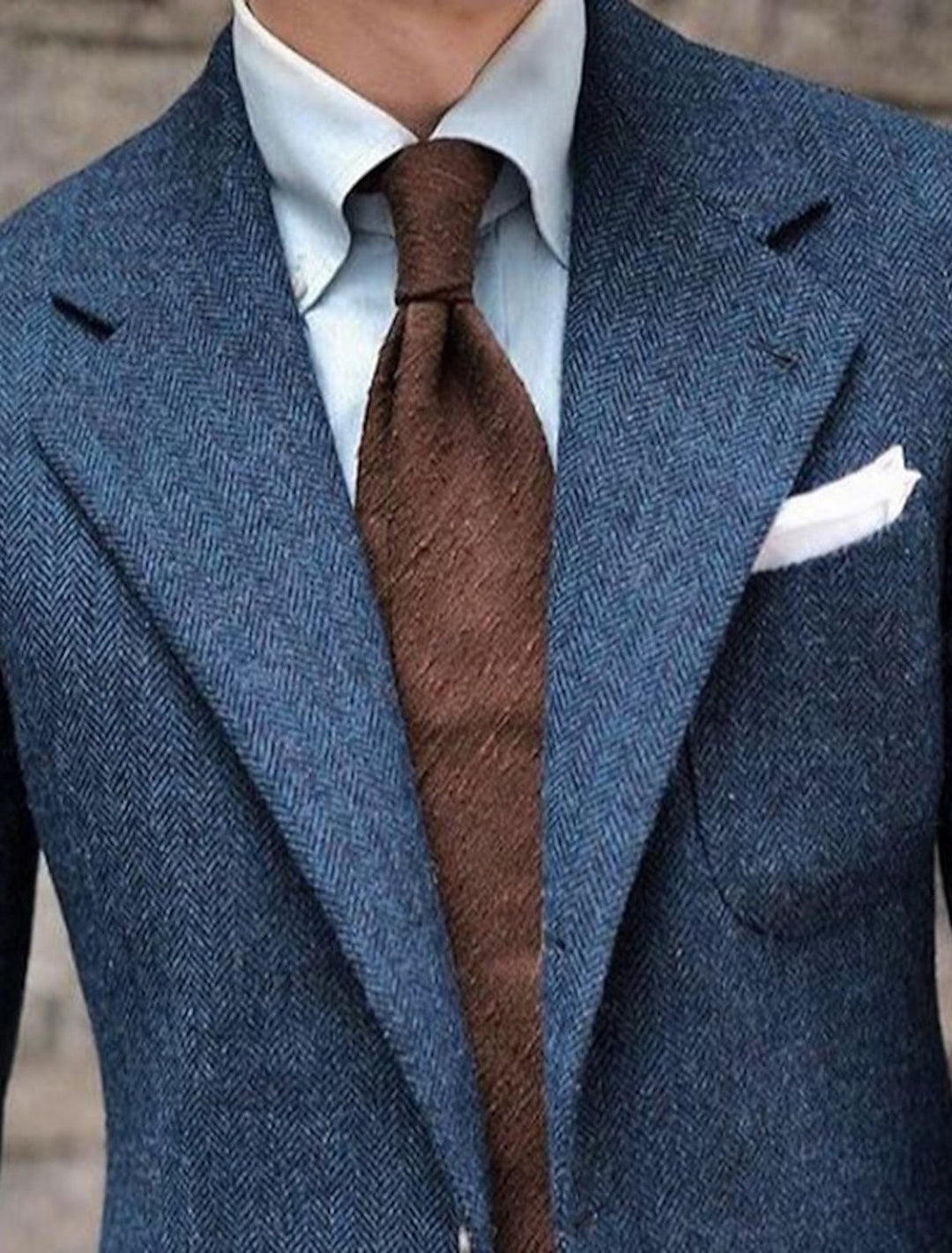 Veste décontractée en tweed à deux boutons, coupe ajustée, simple boutonnage, pour hommes