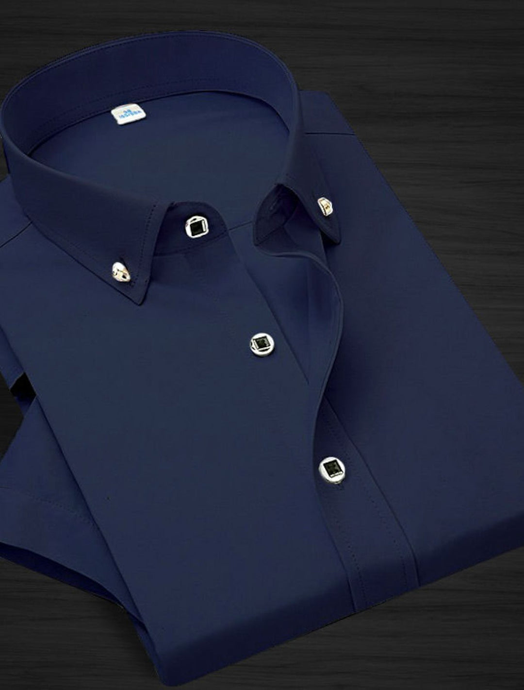 Chemise classique à manches longues pour hommes, blanc, bleu, bordeaux, noir, rose, couleur unie