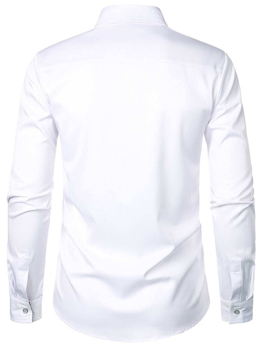 Chemise classique à manches longues pour hommes, blanc, rouge, noir, couleur unie