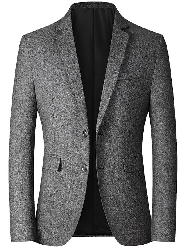 Veste Blazer Homme Coupe Ajustée à Simple Boutonnage et Deux Boutons