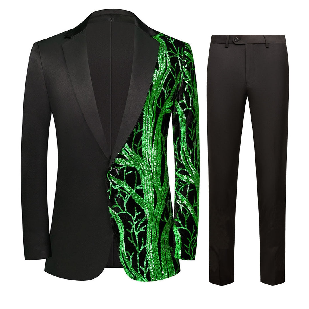 Costumes de Fête 2 Pièces à Boutonnage Simple et Coupe Standard pour Hommes