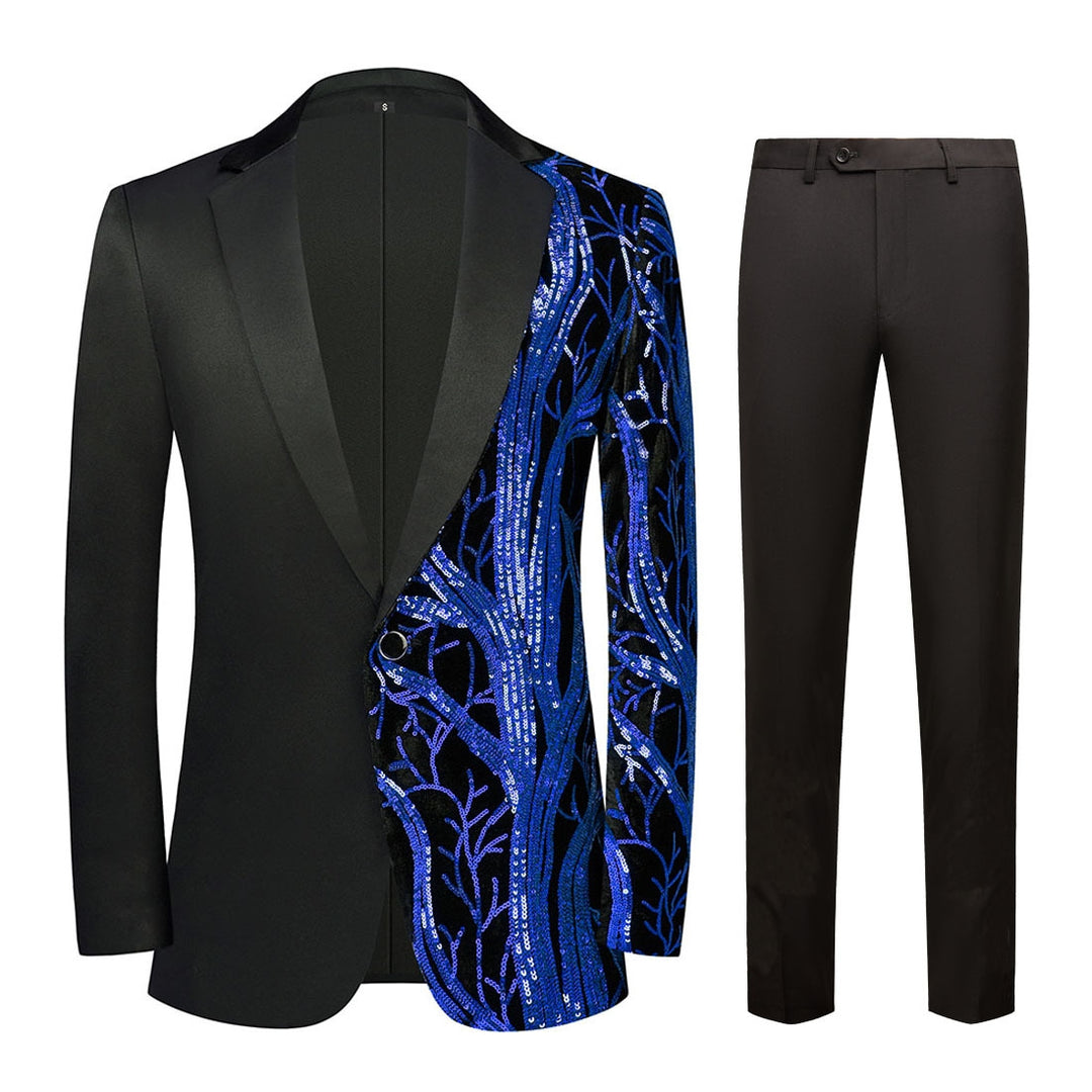 Costumes de Fête 2 Pièces à Boutonnage Simple et Coupe Standard pour Hommes