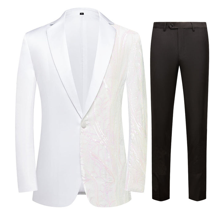 Costumes de Fête 2 Pièces à Boutonnage Simple et Coupe Standard pour Hommes