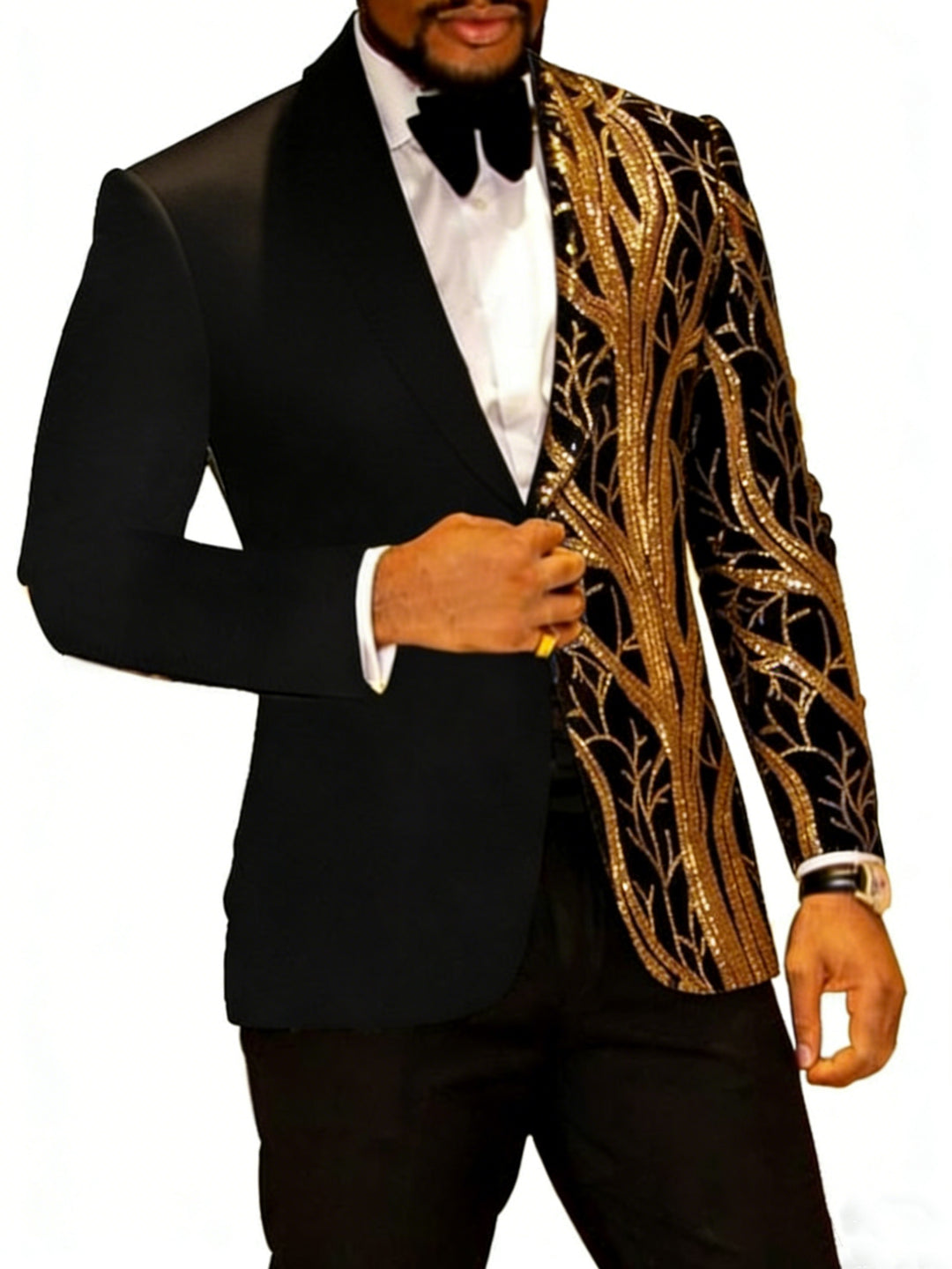 Costumes de Fête 2 Pièces à Boutonnage Simple et Coupe Standard pour Hommes